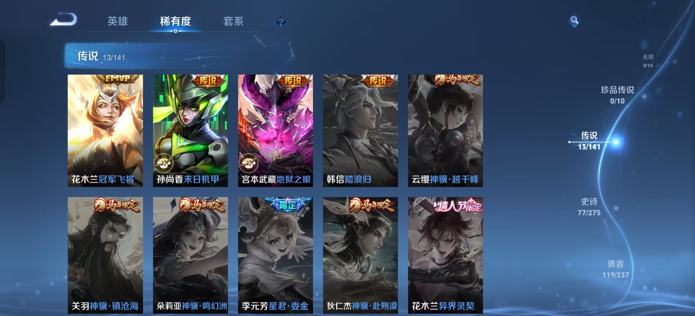 WZLX4348100王者荣耀账号详情图13