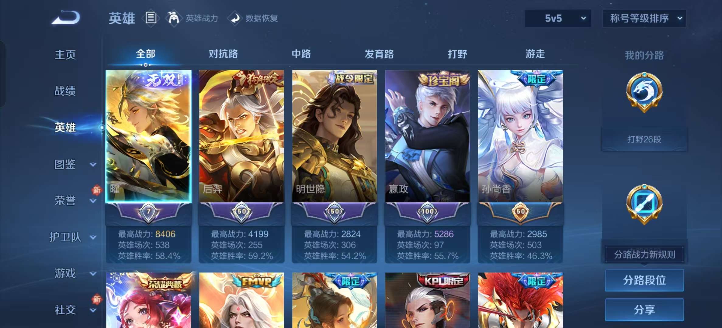 WZLX4347442王者荣耀账号详情图2