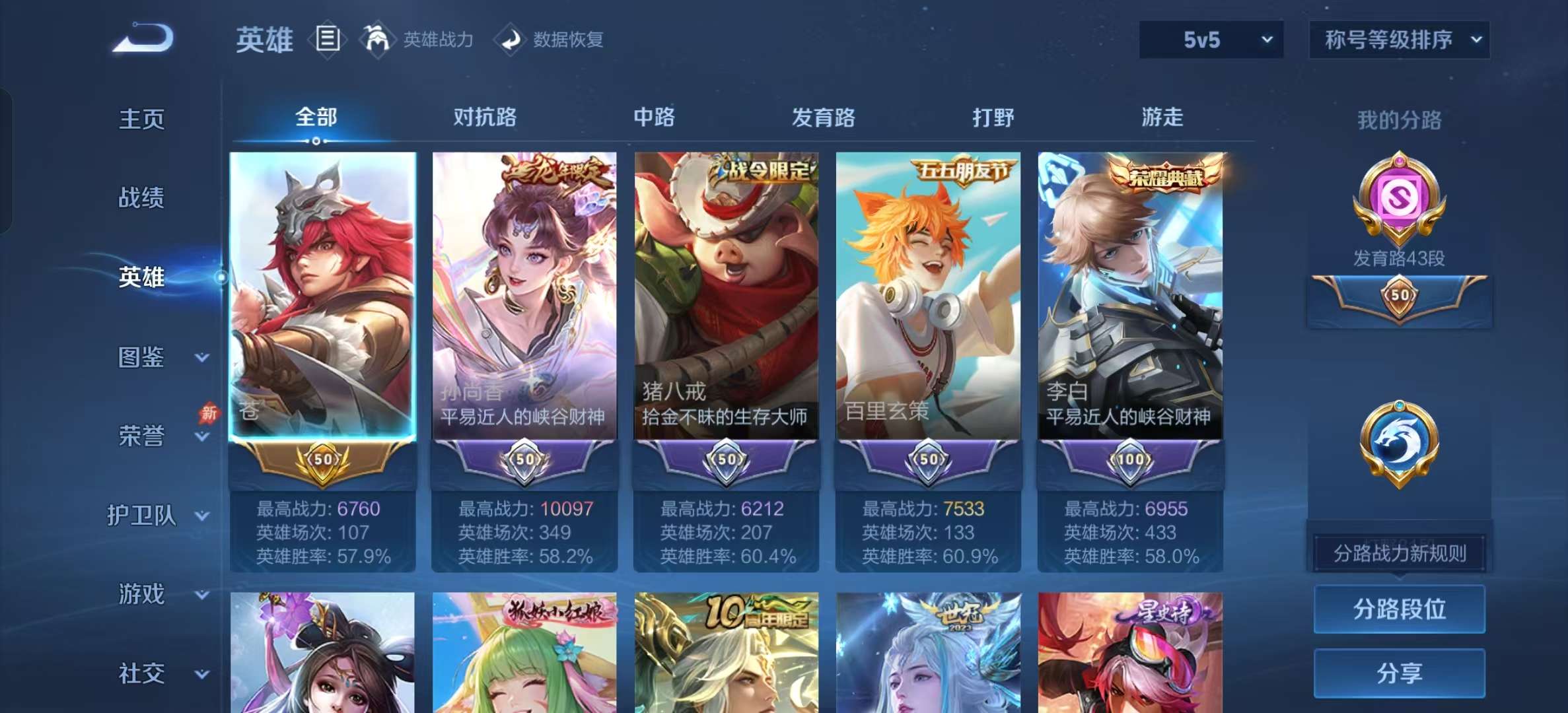 WZLX4354533王者荣耀账号详情图2
