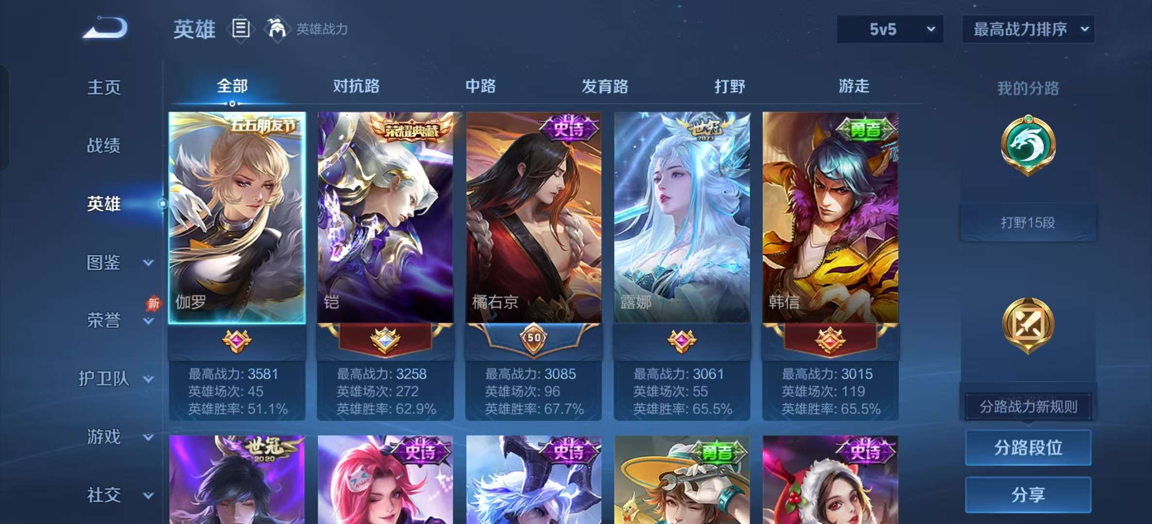 WZLX4354505王者荣耀账号详情图2