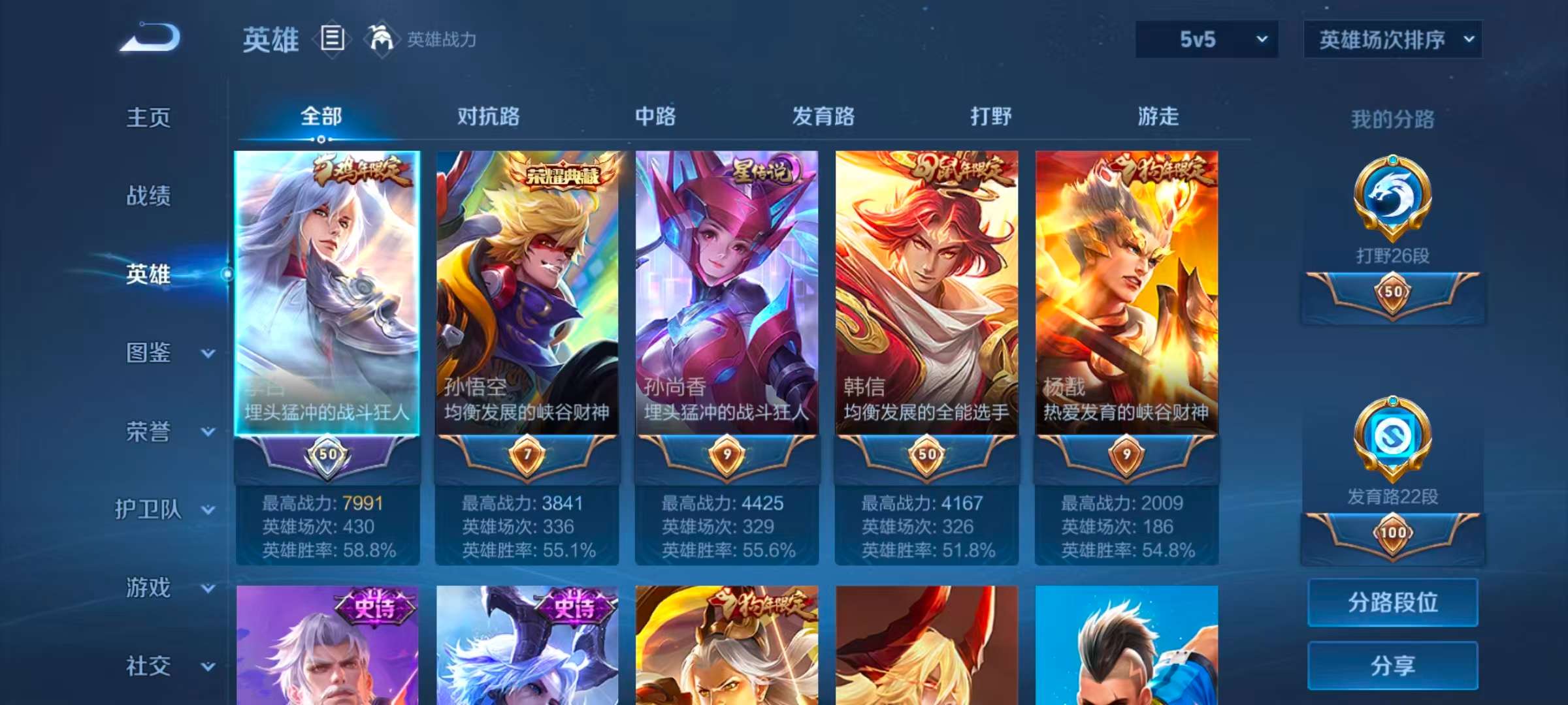 WZLX4348903王者荣耀账号详情图2
