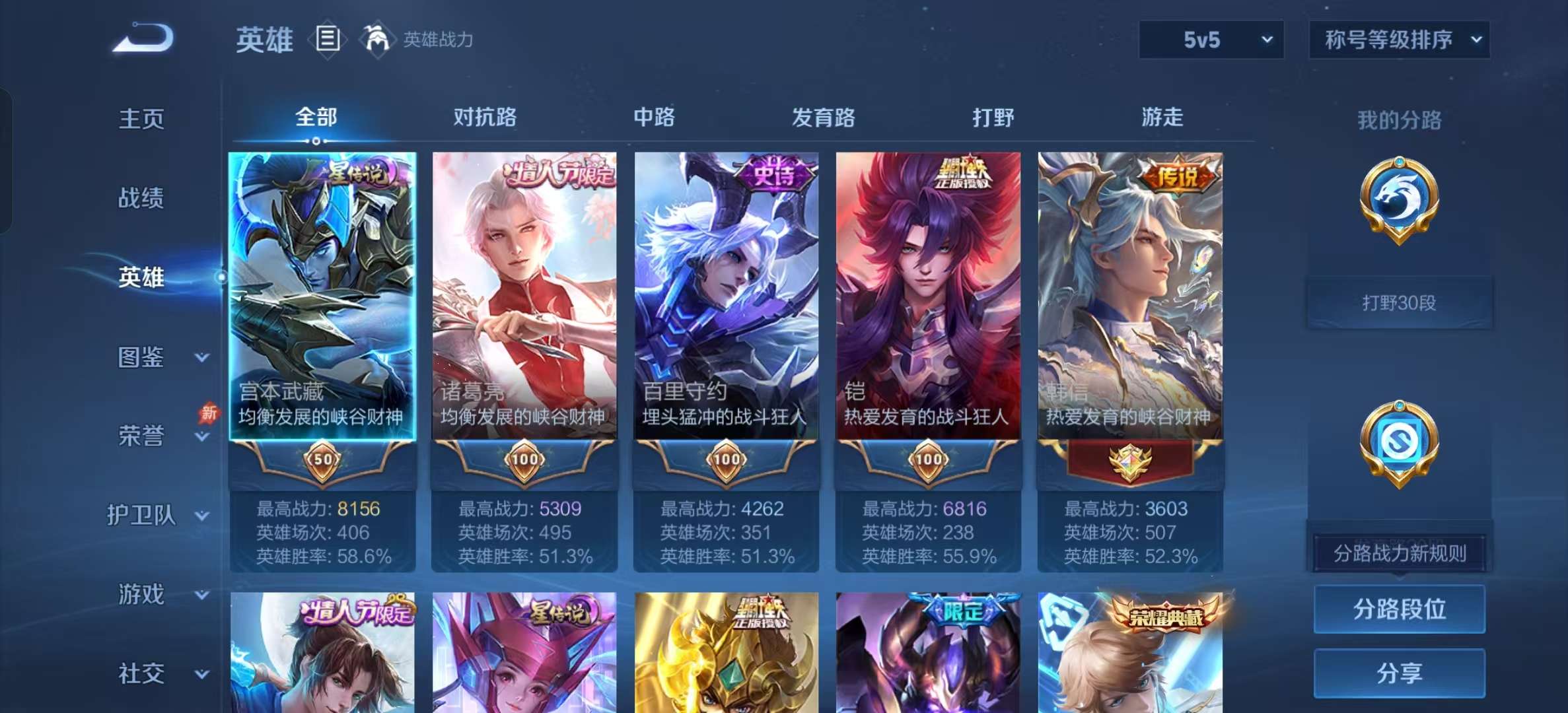 WZLX4354425王者荣耀账号详情图2