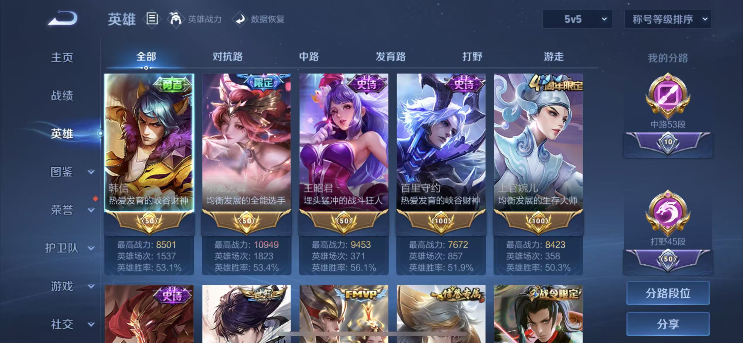 WZLX4349682王者荣耀账号详情图2