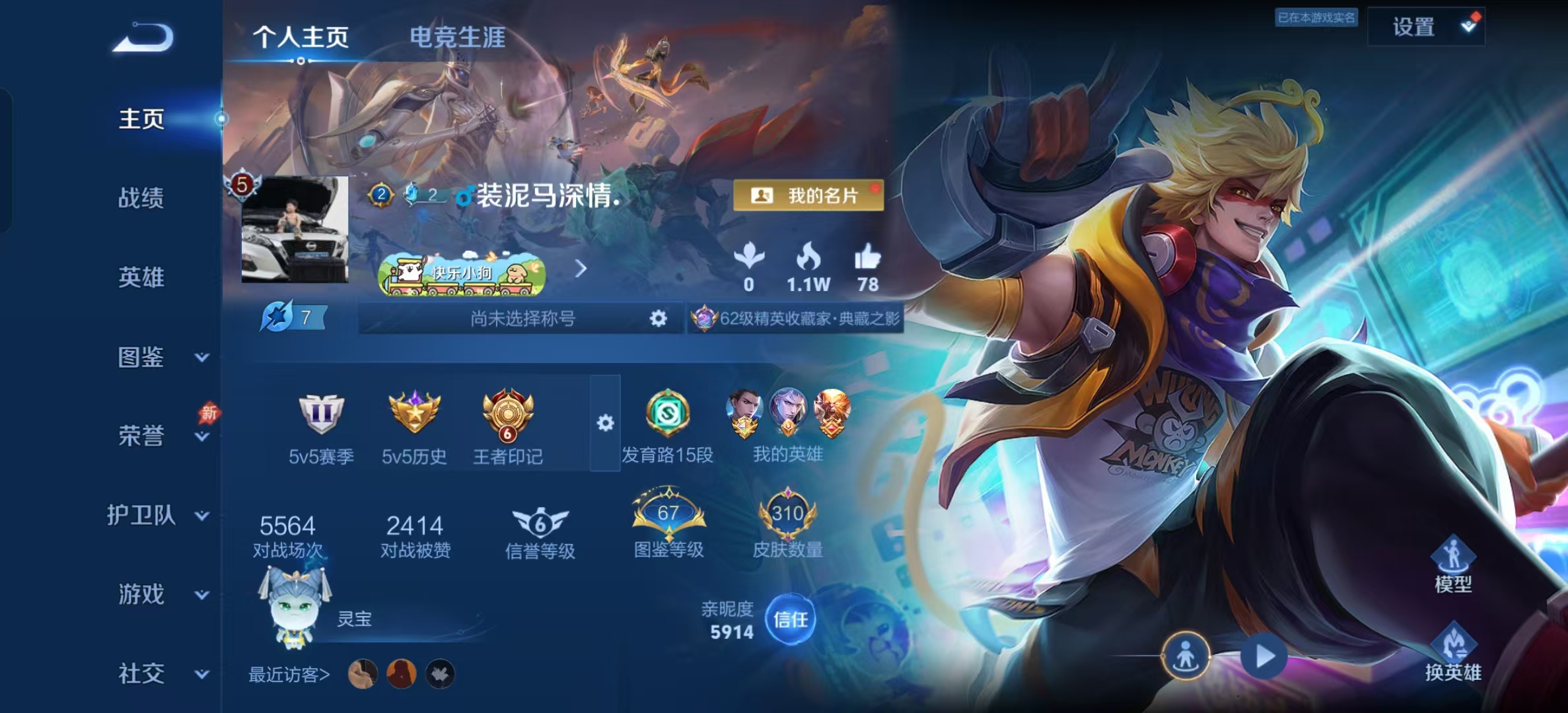 WZLX4354305王者荣耀账号详情图1