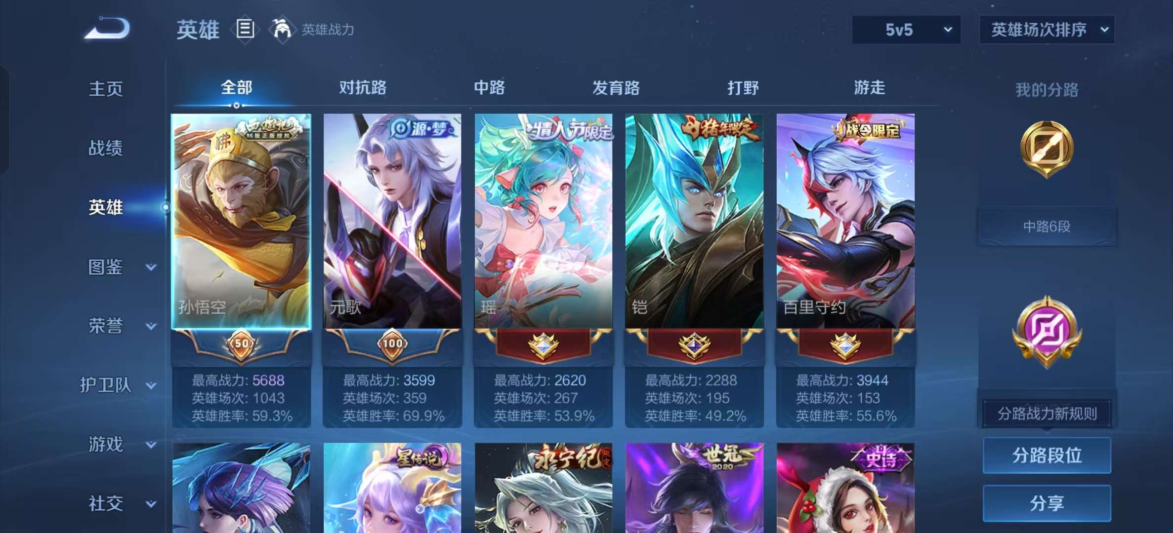 WZLX4355784王者荣耀账号详情图2