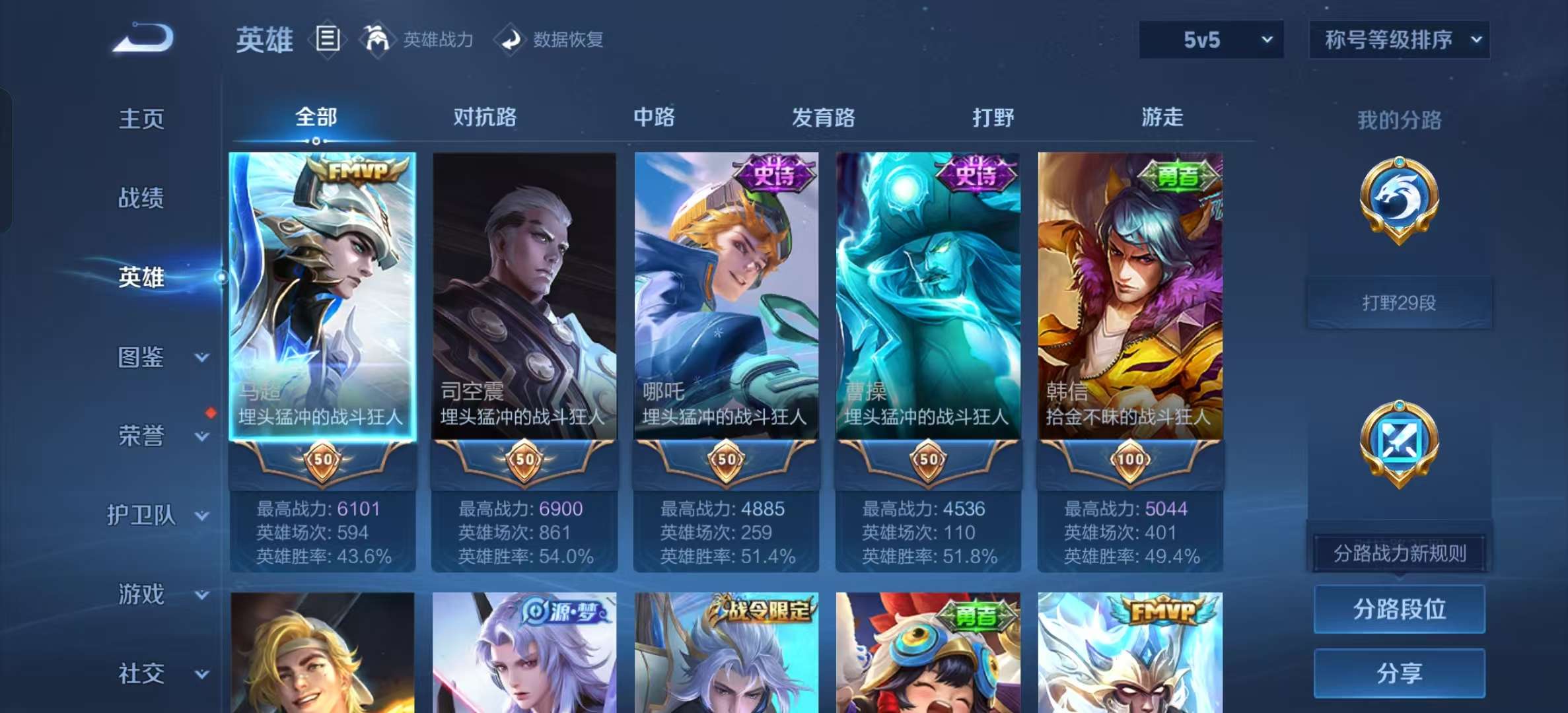 WZLX4355621王者荣耀账号详情图2