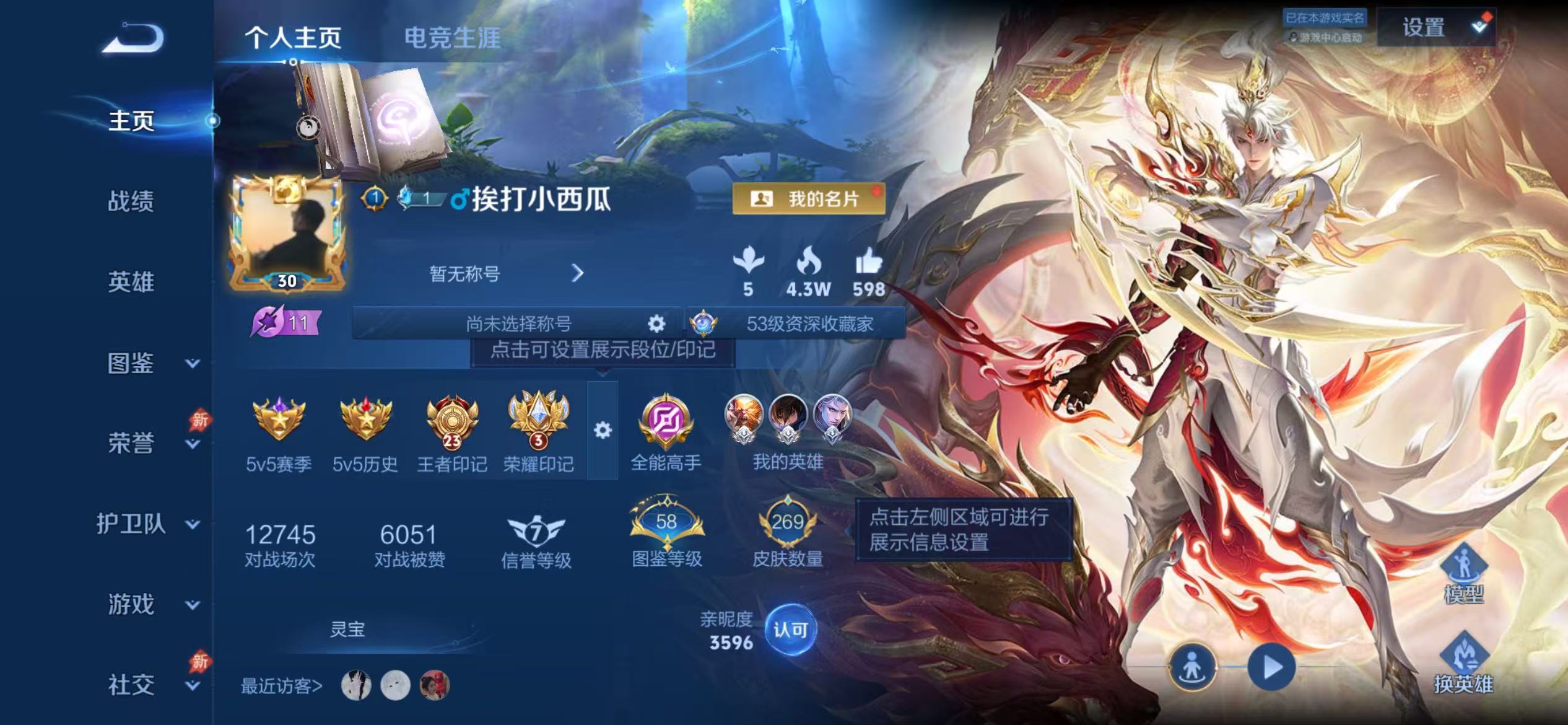 WZLX4356598王者荣耀账号详情图1 WZLX4356598王者荣耀账号详情图1