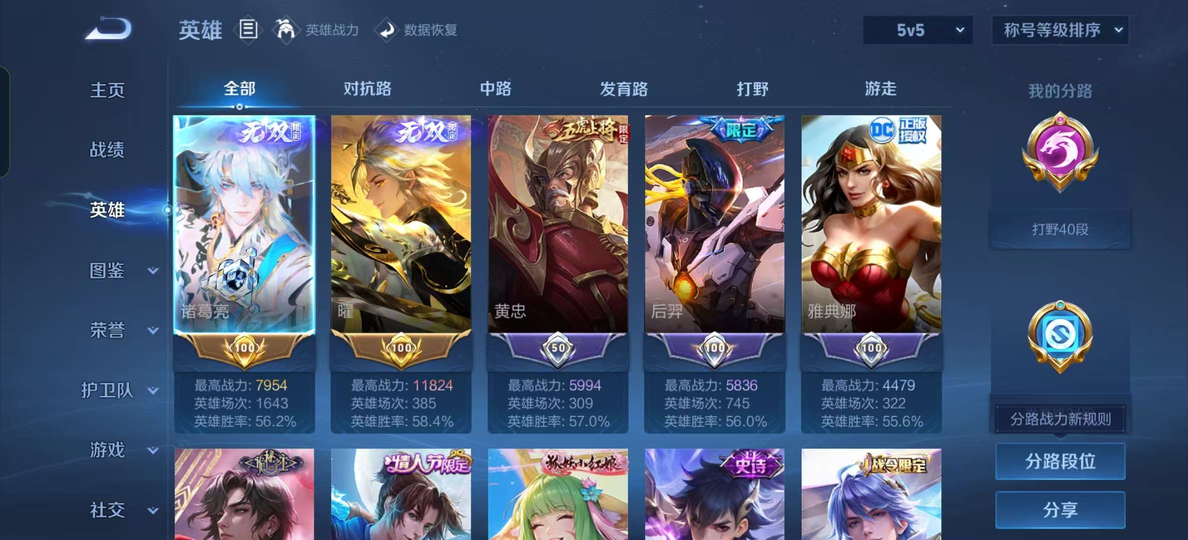 WZLX4359501王者荣耀账号详情图2