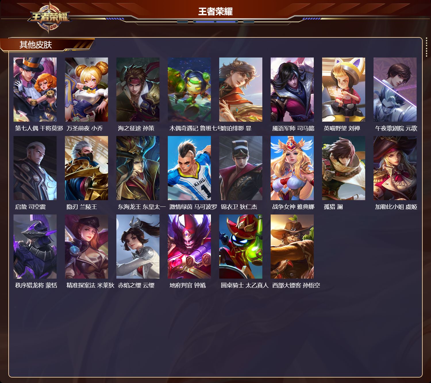 WZMK4422659王者荣耀账号详情图3
