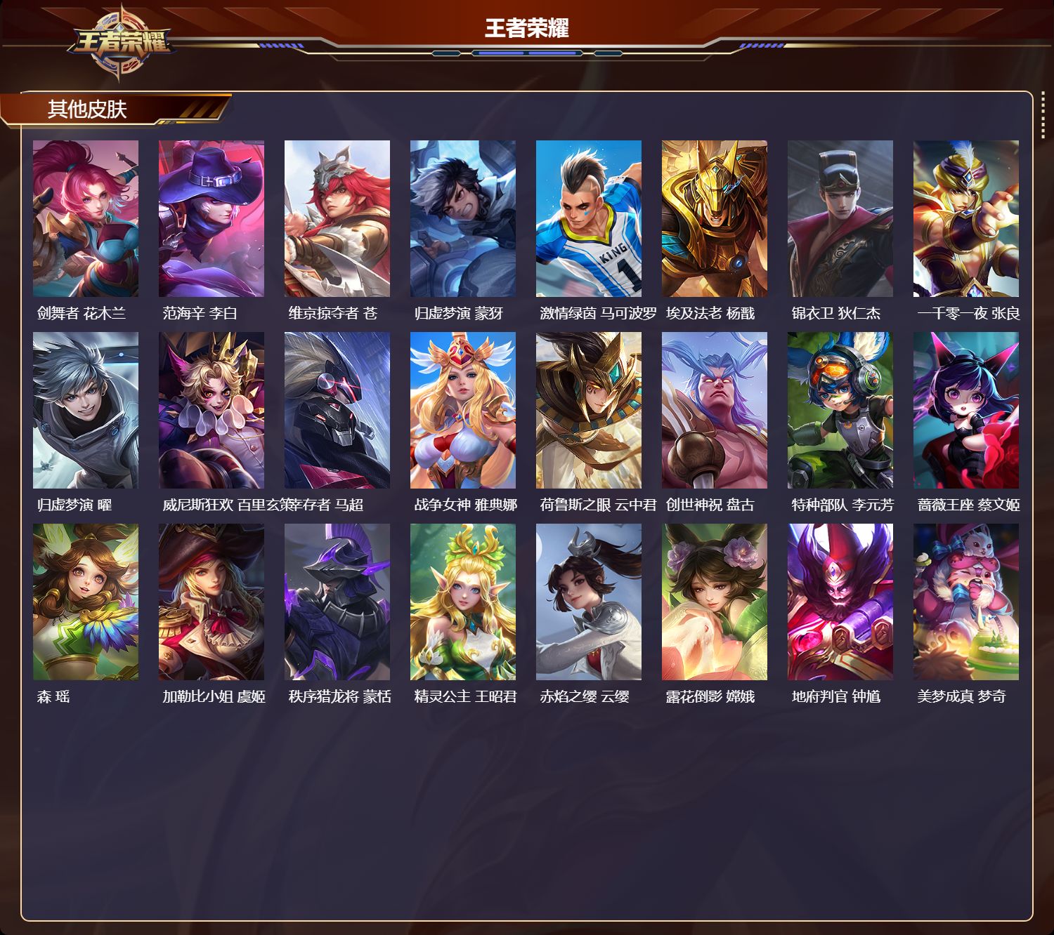WZMK4422673王者荣耀账号详情图4