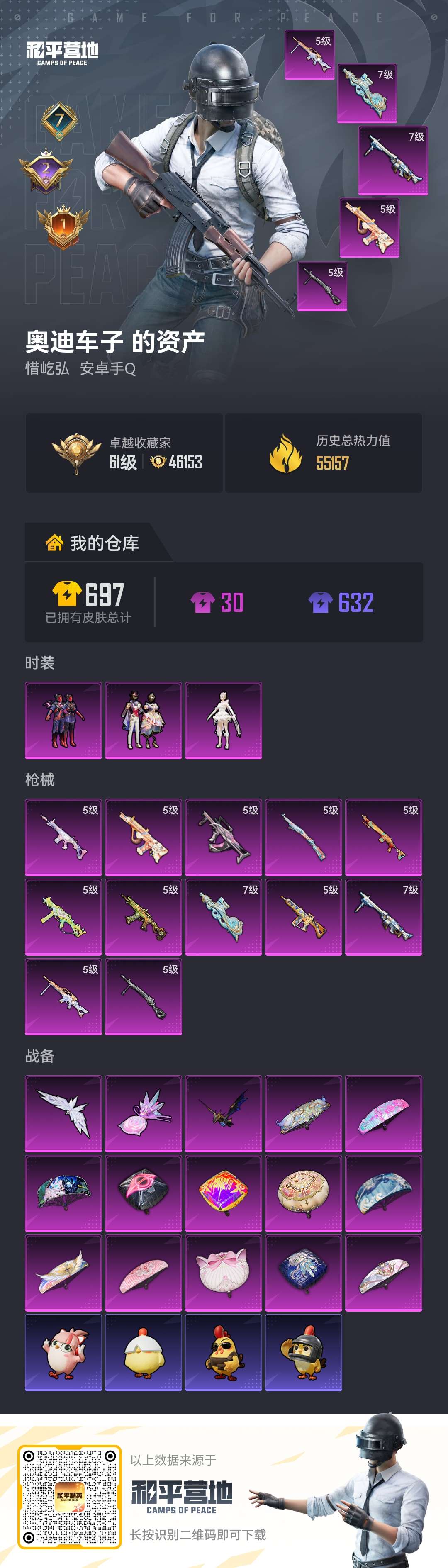 HPLX4267499和平精英账号详情图1