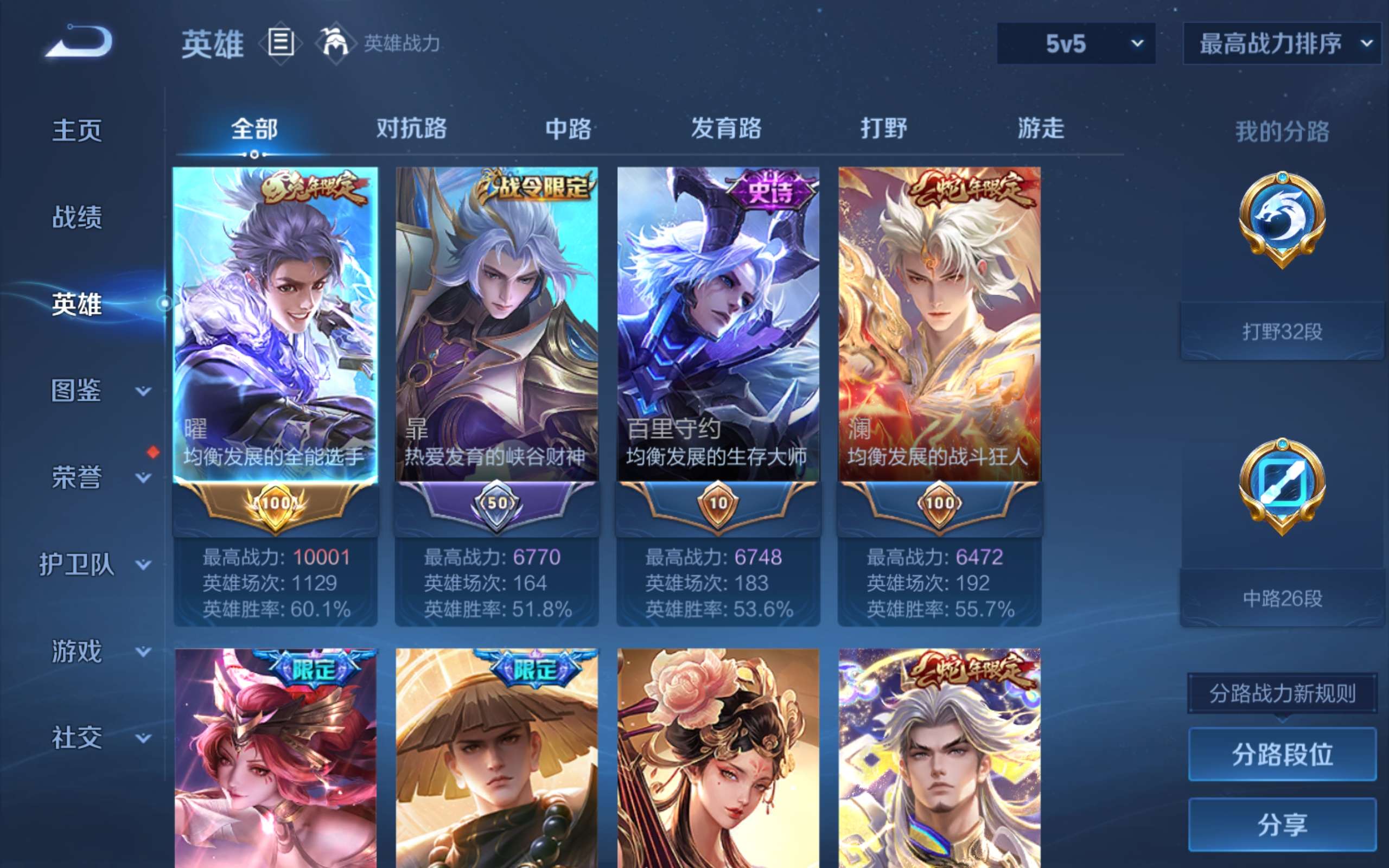 WZLX4522084王者荣耀账号详情图2