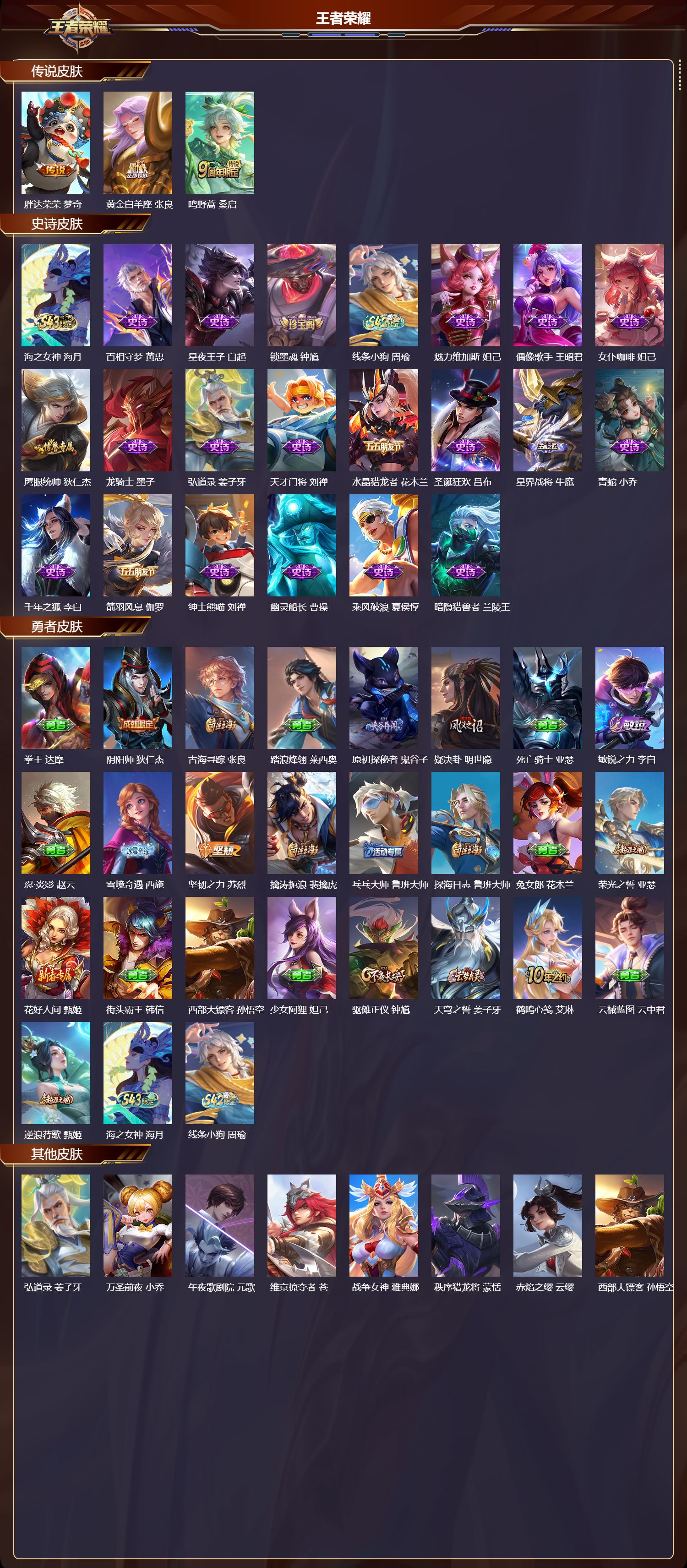 WZMK4490355王者荣耀账号详情图1