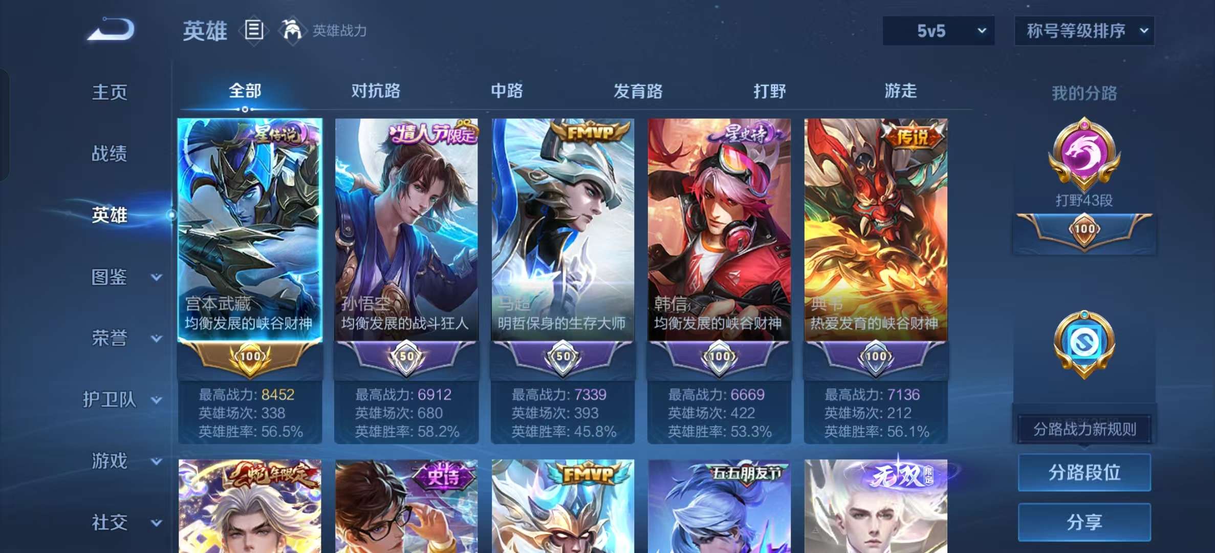 WZLX4530964王者荣耀账号详情图2 WZLX4530964王者荣耀账号详情图2