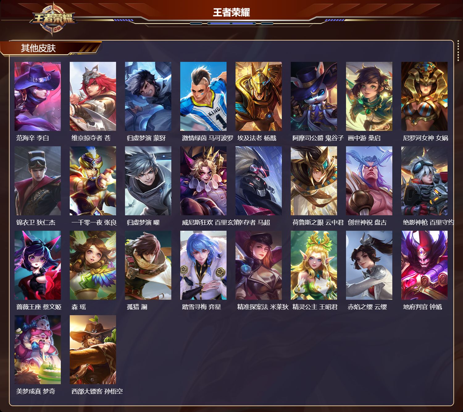 WZQM4501094王者荣耀账号详情图5