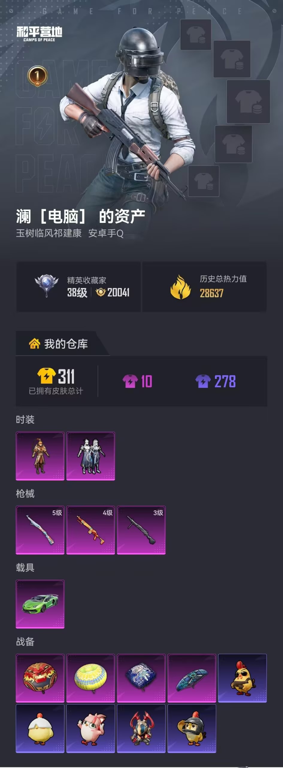 HPLX4308558和平精英账号详情图1 HPLX4308558和平精英账号详情图1