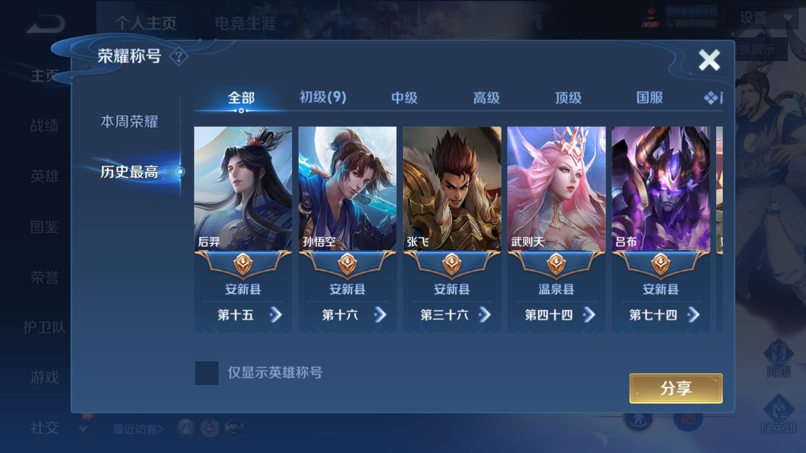 WZLX4490333王者荣耀账号详情图2