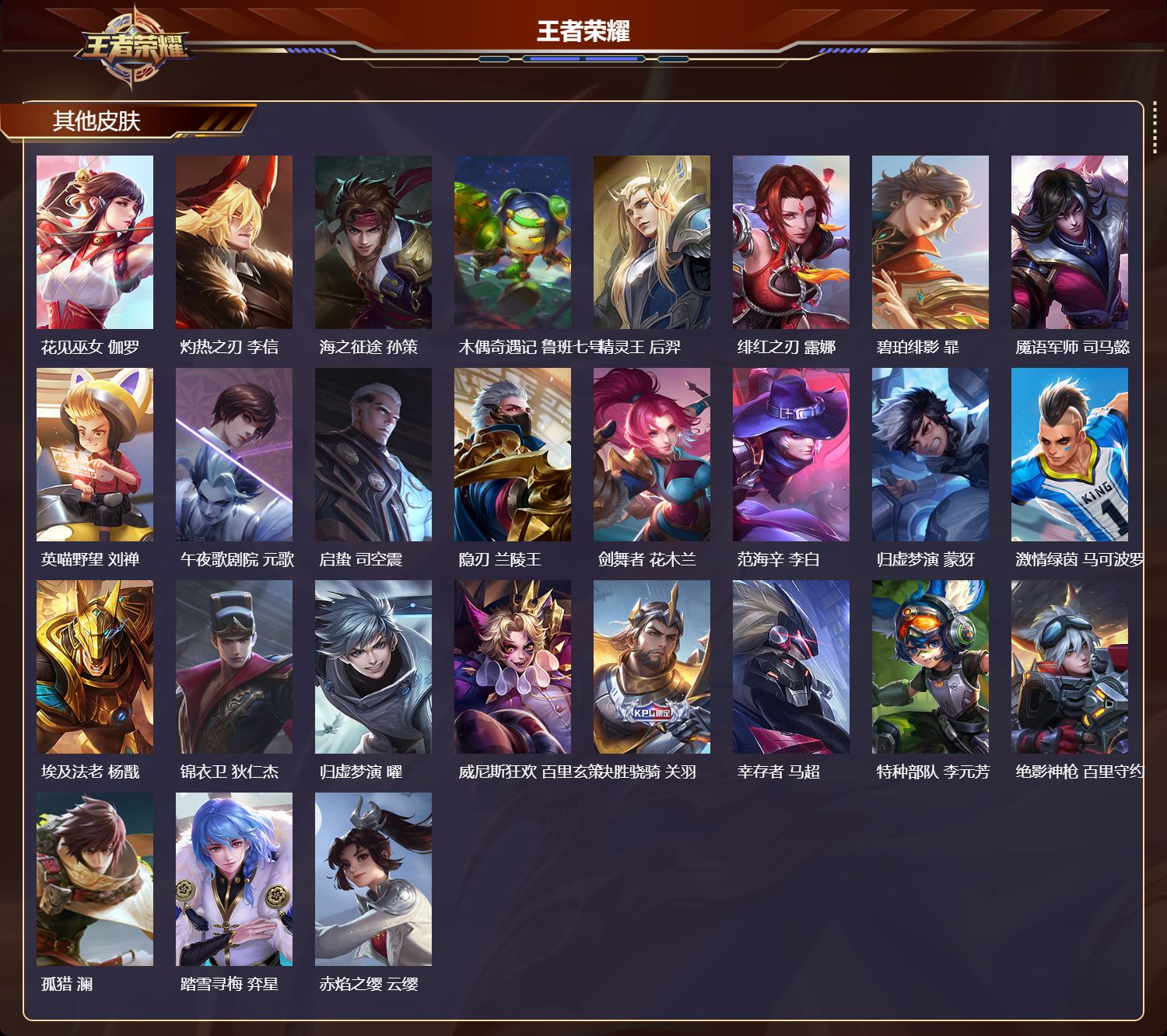 WZMK4552973王者荣耀账号详情图3
