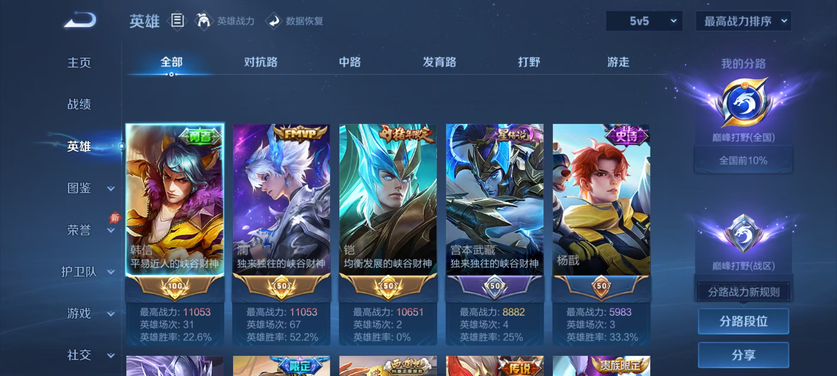 WZMMN4568108王者荣耀账号详情图2 WZMMN4568108王者荣耀账号详情图2