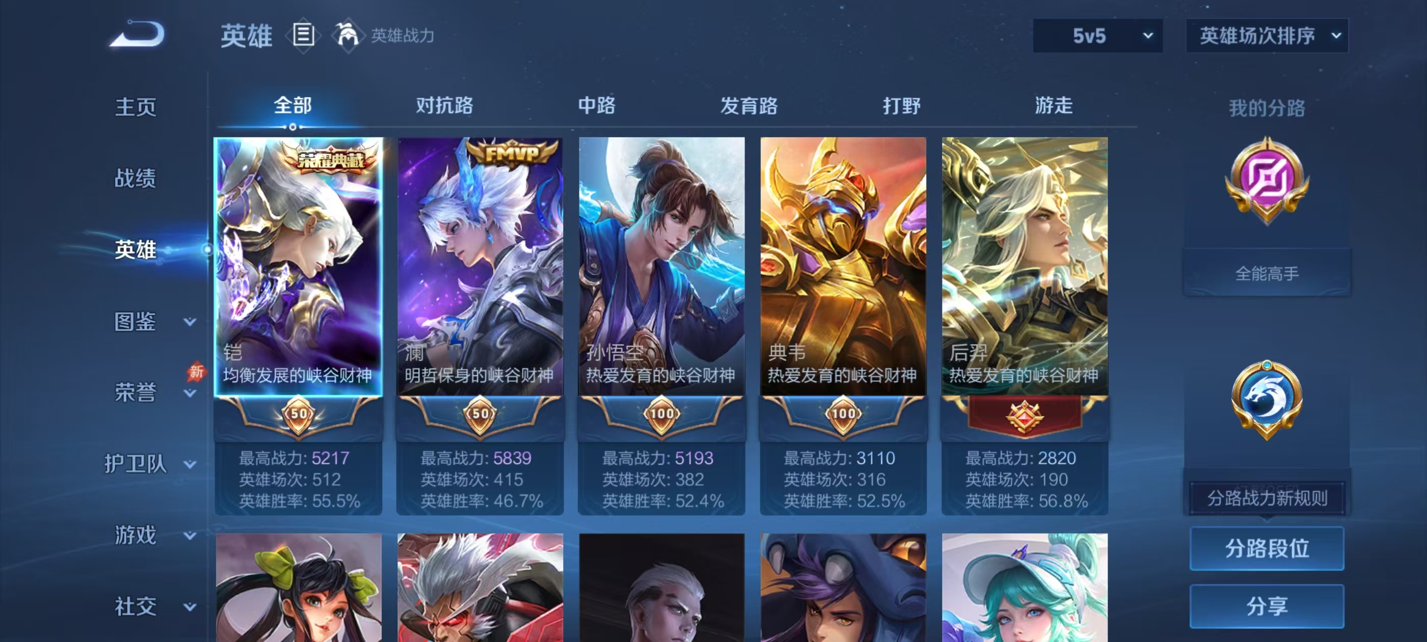 WZMMN4586331王者荣耀账号详情图4