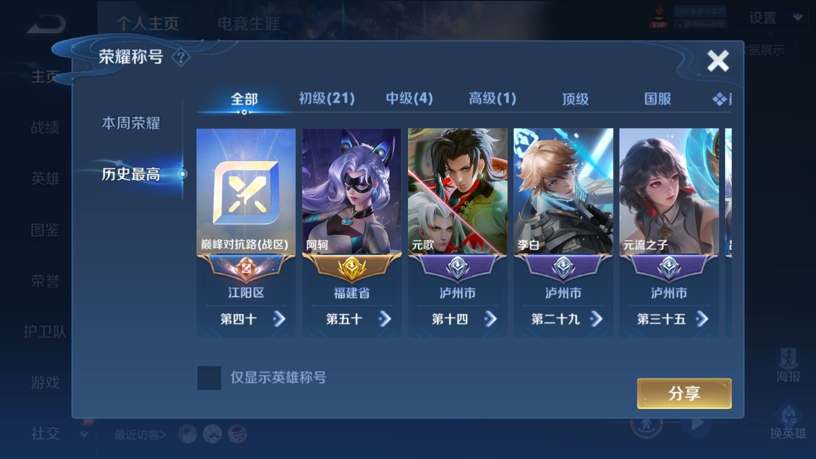 WZMMN4587798王者荣耀账号详情图3