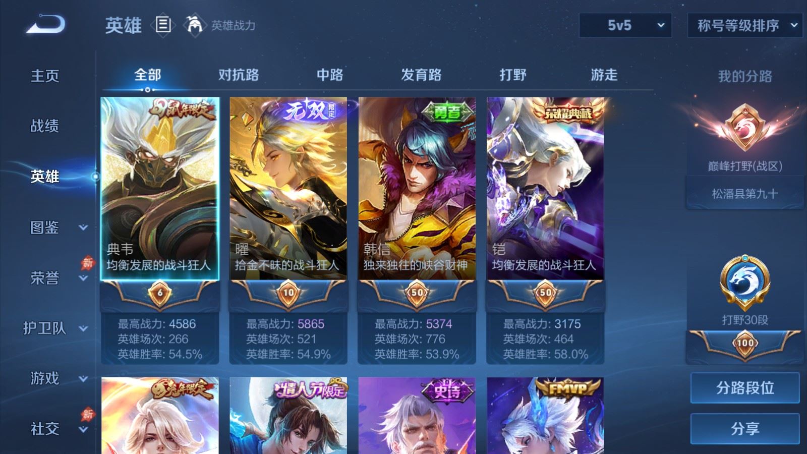 WZMMN4586646王者荣耀账号详情图4