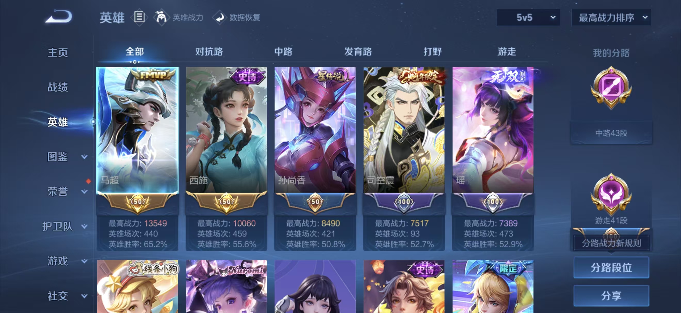 WZMMN4594466王者荣耀账号详情图3 WZMMN4594466王者荣耀账号详情图3