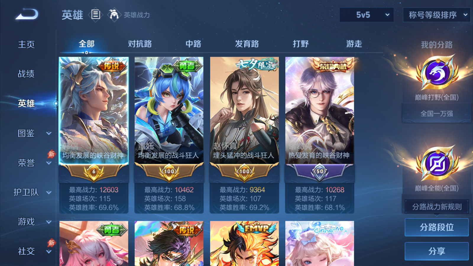 WZMMN4605562王者荣耀账号详情图4