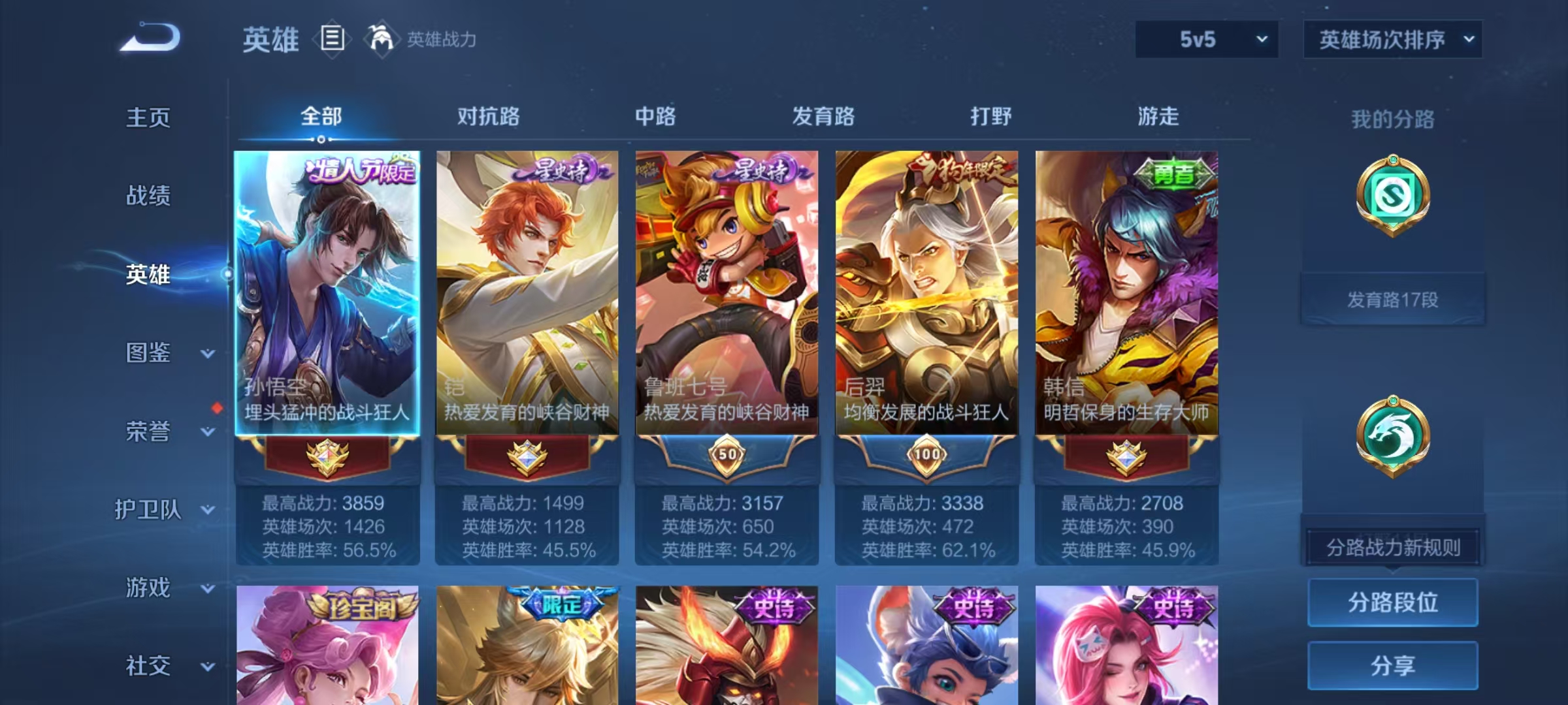 WZMMN4606796王者荣耀账号详情图4