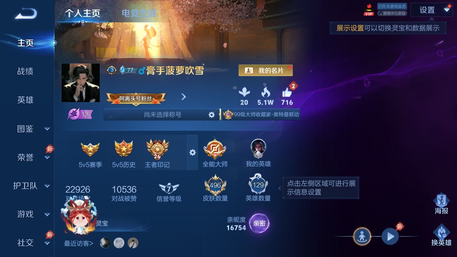 WZMMN4620633王者荣耀账号详情图2 WZMMN4620633王者荣耀账号详情图2