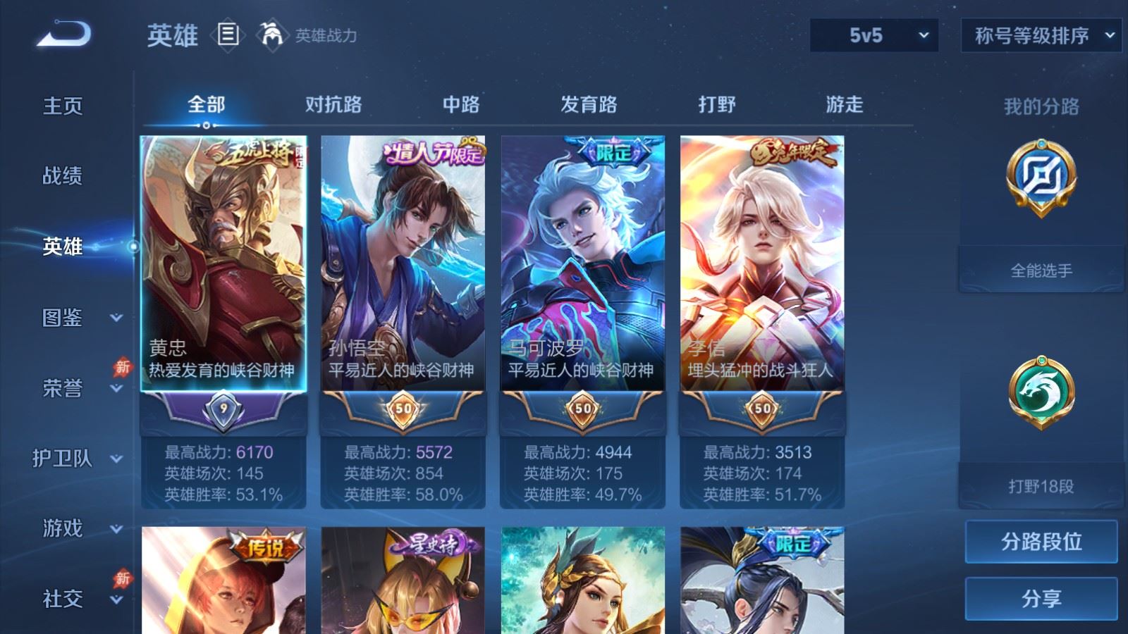 WZMMN4620693王者荣耀账号详情图4