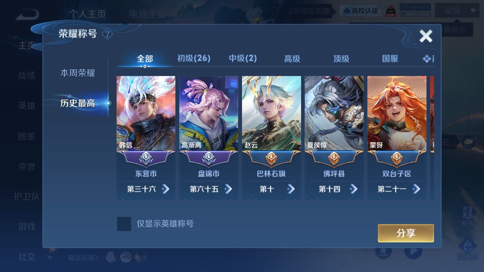 WZMMN4653980王者荣耀账号详情图3