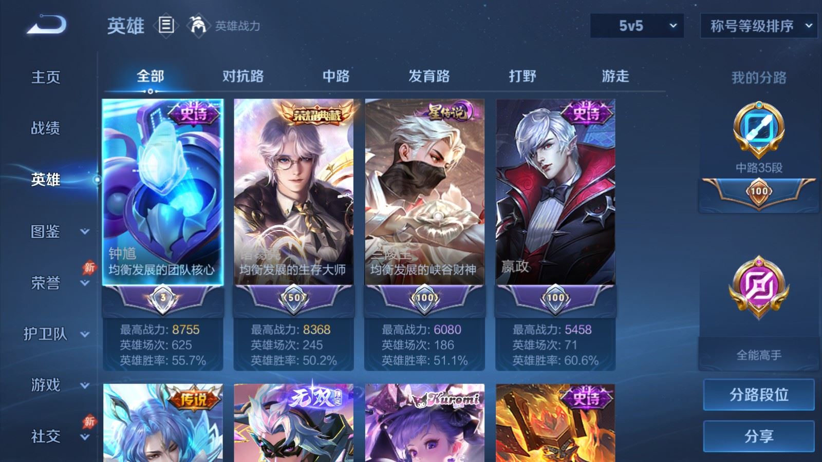 WZMMN4661898王者荣耀账号详情图4 WZMMN4661898王者荣耀账号详情图4