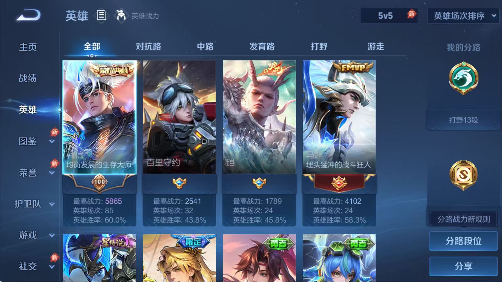WZMMN4660487王者荣耀账号详情图2 WZMMN4660487王者荣耀账号详情图2