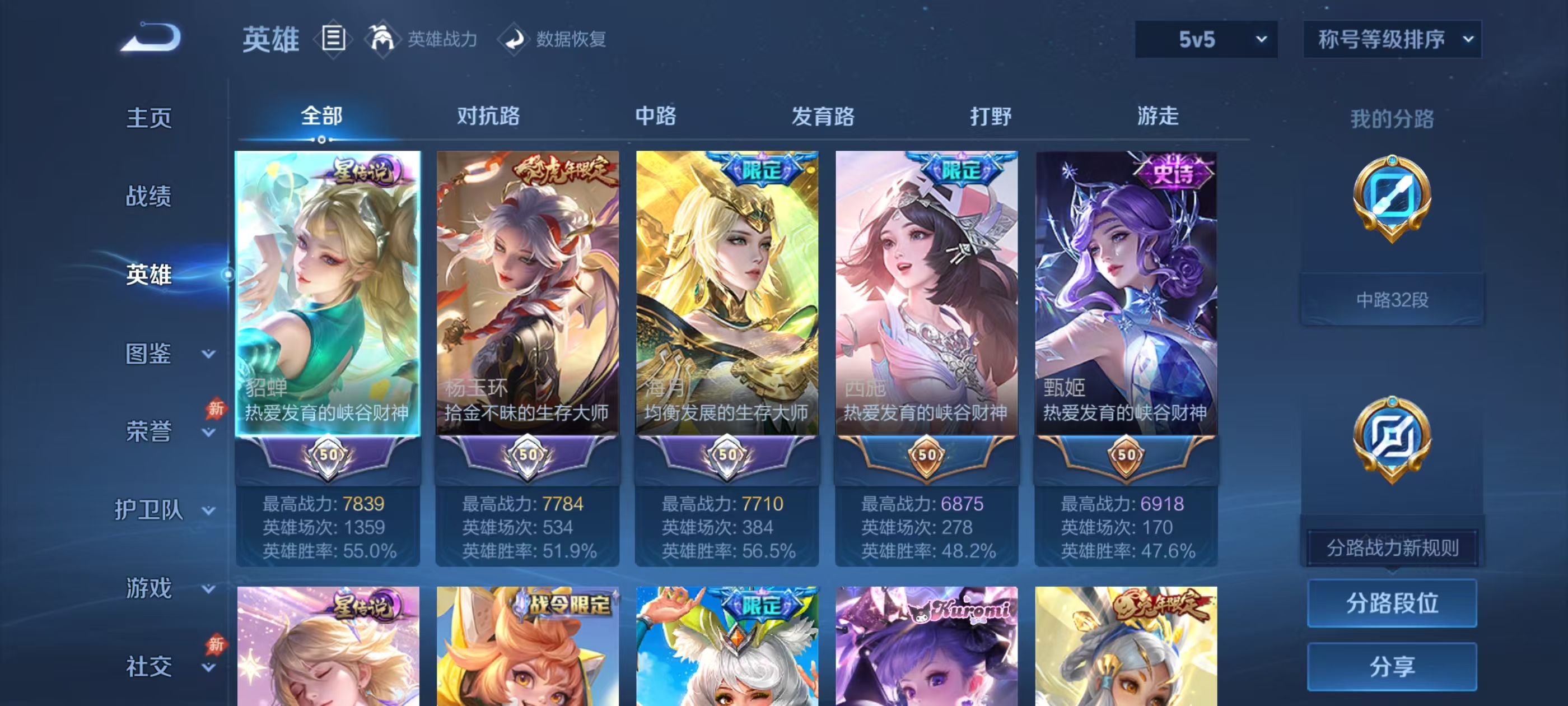 WZMMN4662222王者荣耀账号详情图2 WZMMN4662222王者荣耀账号详情图2