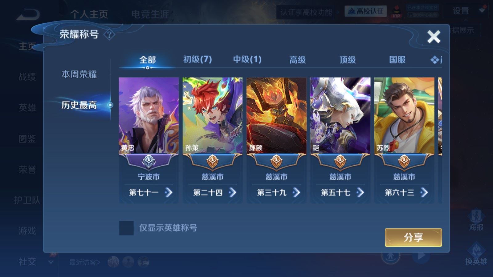 WZMMN4715578王者荣耀账号详情图3 WZMMN4715578王者荣耀账号详情图3