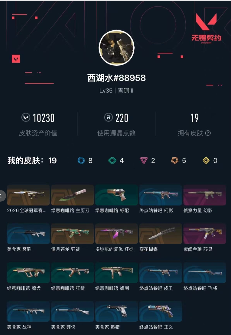 WWQLX4154443无畏契约账号详情图1 WWQLX4154443无畏契约账号详情图1