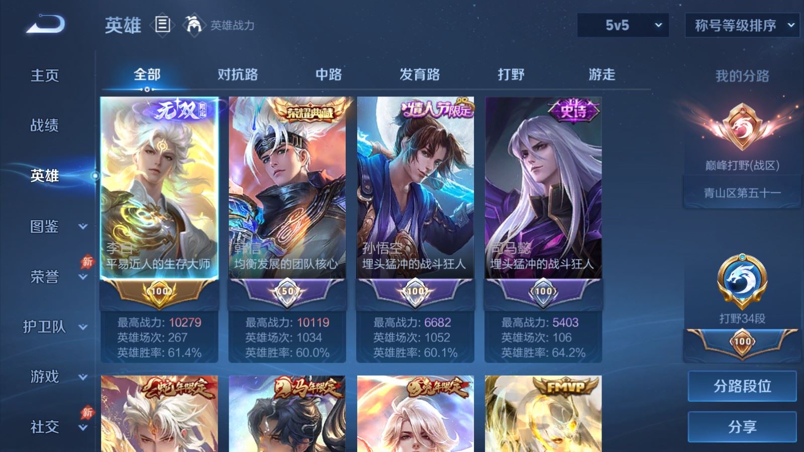 WZMMN4718659王者荣耀账号详情图4