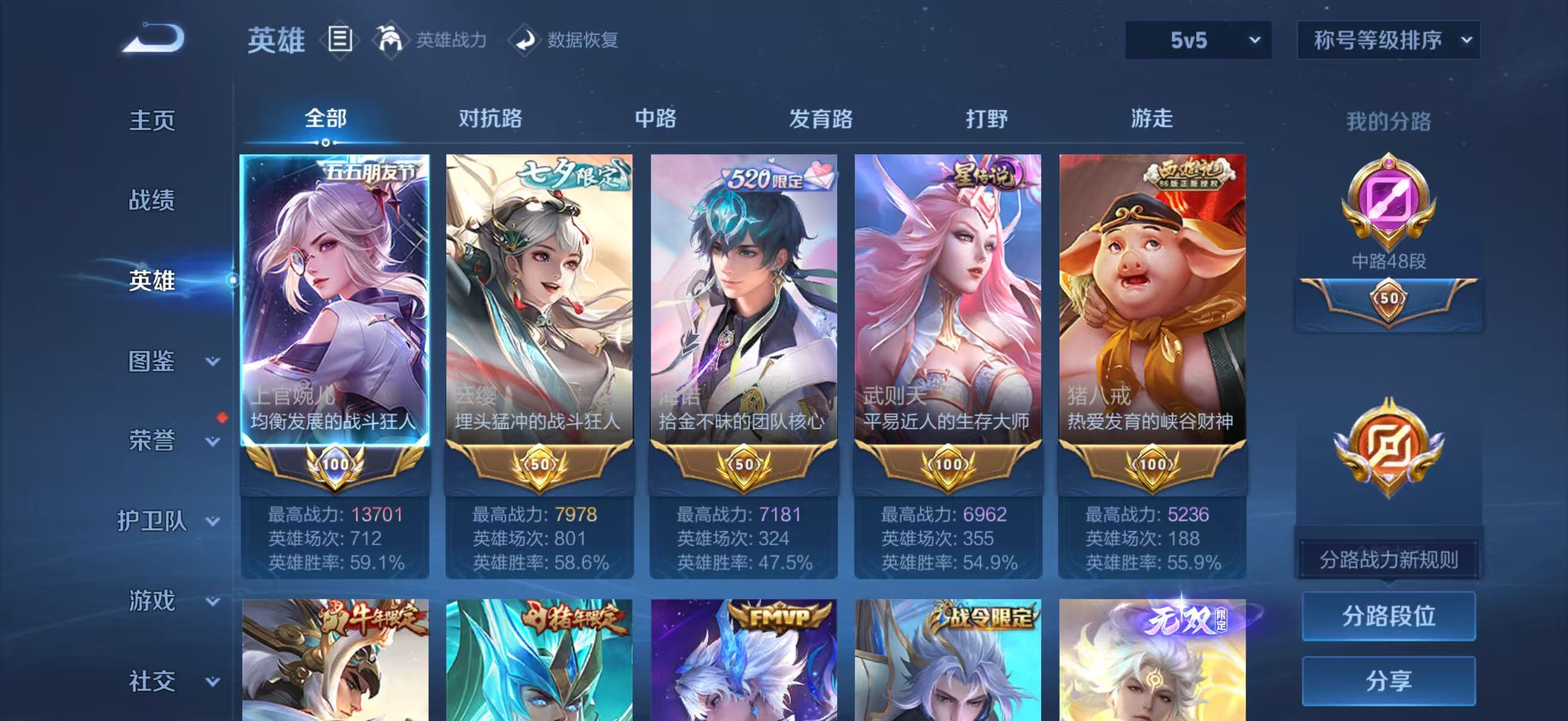 WZMMN4622144王者荣耀账号详情图4 WZMMN4622144王者荣耀账号详情图4