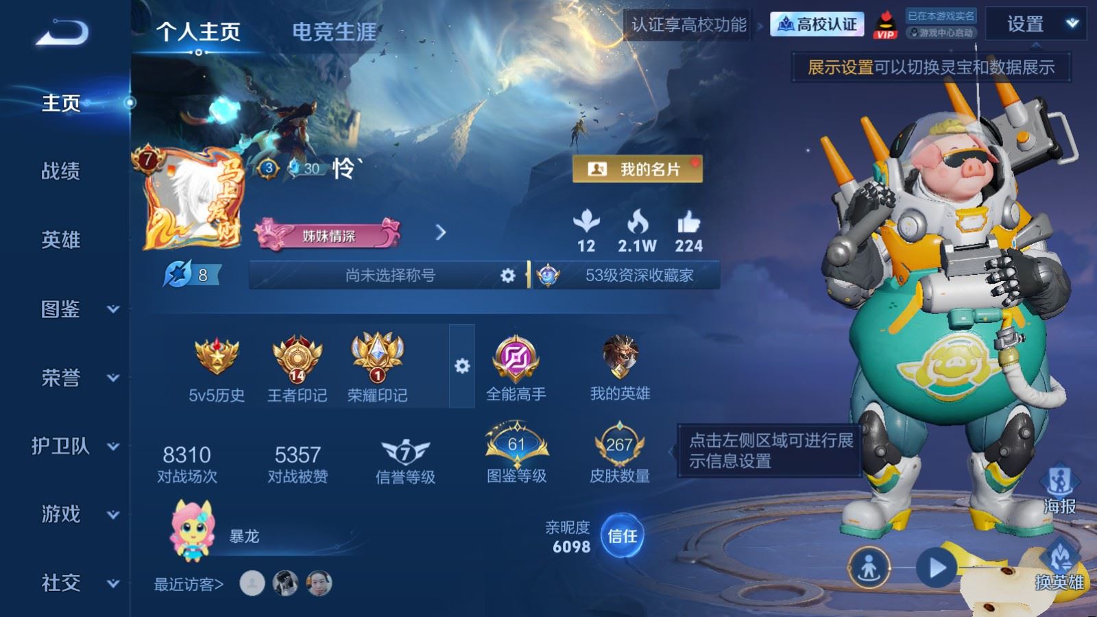 WZMMN4643114王者荣耀账号详情图2 WZMMN4643114王者荣耀账号详情图2