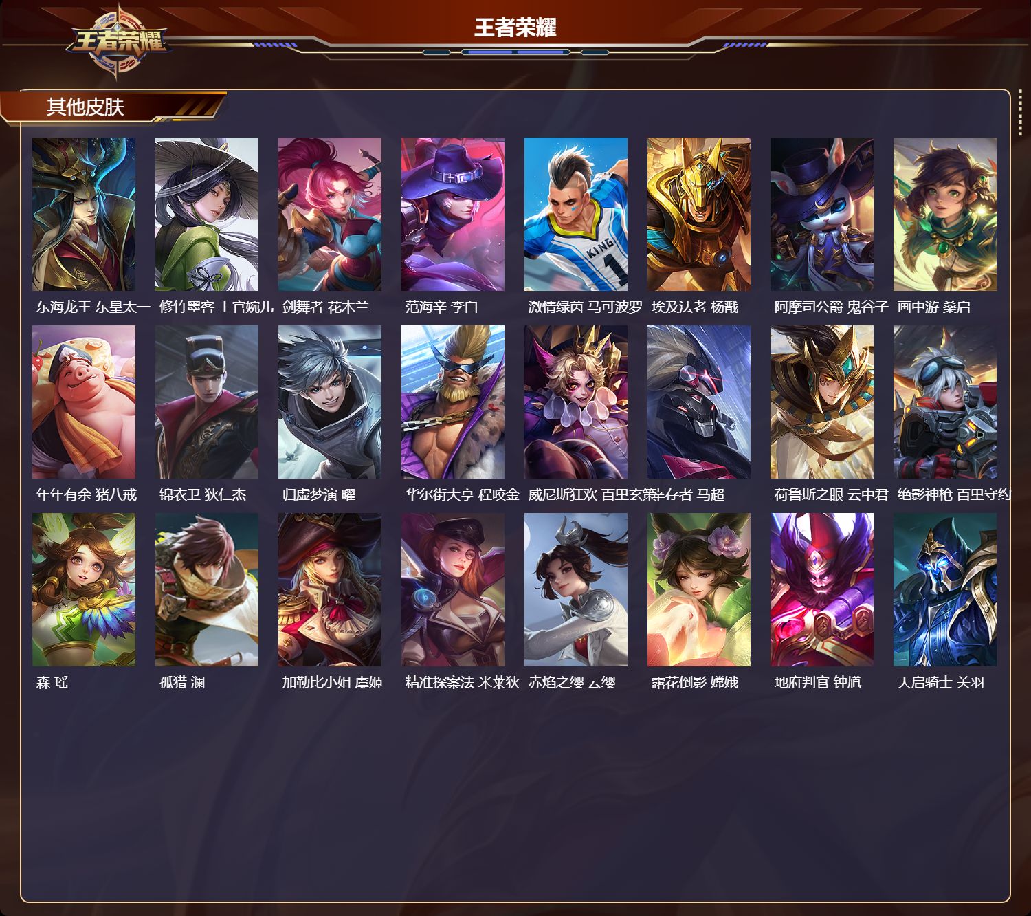 WZMK4639412王者荣耀账号详情图3