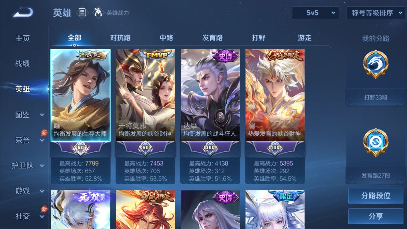 WZMMN4645334王者荣耀账号详情图4